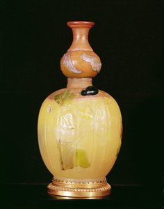 黄色い花瓶（ガラス）